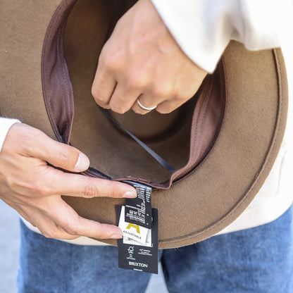 BRIXTON / MESSER FEDORA (DESERT PALM/NATURAL)