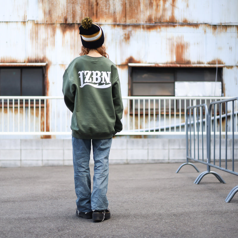 LZBN / LZBN LOGO CREWNECK SWEAT (MILITARY GREEN)