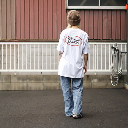 BRIXTON / PARSONS S/S TAILORED TEE (WHITE/OLIVE SURPLUS)