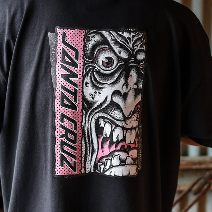 SANTA CRUZ / ROSKOPP RIGID FACE TEE (BLACK)