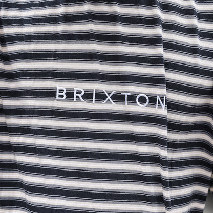 BRIXTON / HILT ALPHA LINE S/S KNIT (BLACK/CHARCOAL/BEIGE)