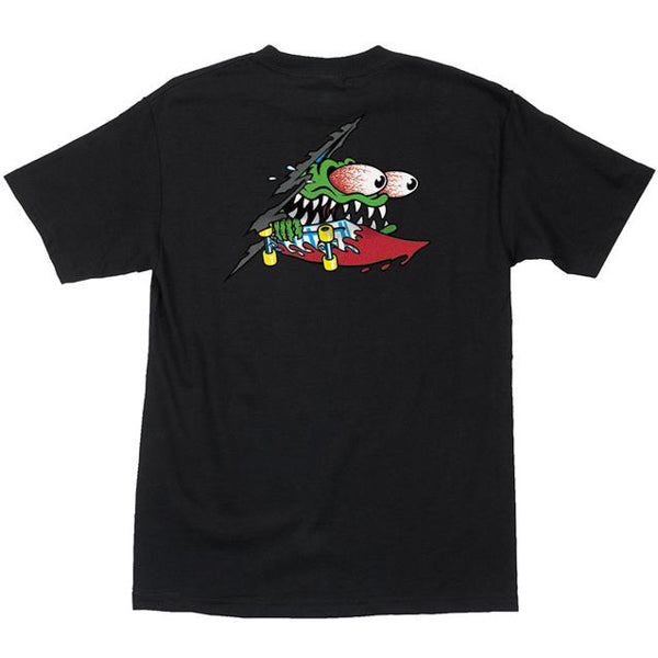 SANTA CRUZ / SLASHED TEE (BLACK)