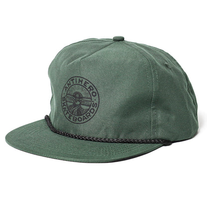 ANTIHERO / STAY READY SNAPBACK CAP (DARK GREEN/BLACK)