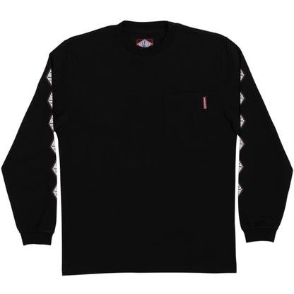 INDEPENDENT / TURN AND BURN L/S POCKET TEE (BLACK)