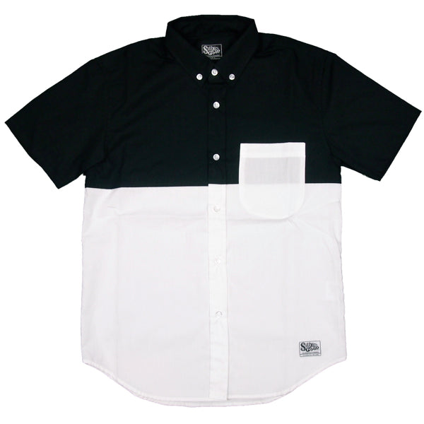 SILLY GOOD / S/S BI COLOR SHIRT (BLACK/WHITE)