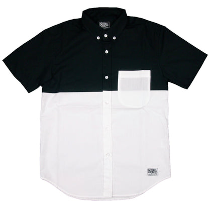 SILLY GOOD / S/S BI COLOR SHIRT (BLACK/WHITE)