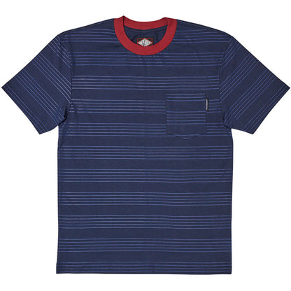 INDEPENDENT / HACHURE POCKET TEE (NAVY STRIPE)