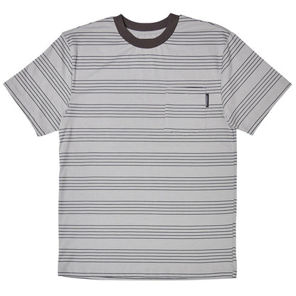 INDEPENDENT / HACHURE POCKET TEE (LT. GREY STRIPE)