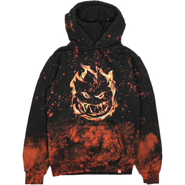 SPITFIRE / 451 PULLOVER HOODIE (BLACK ACID WASH)